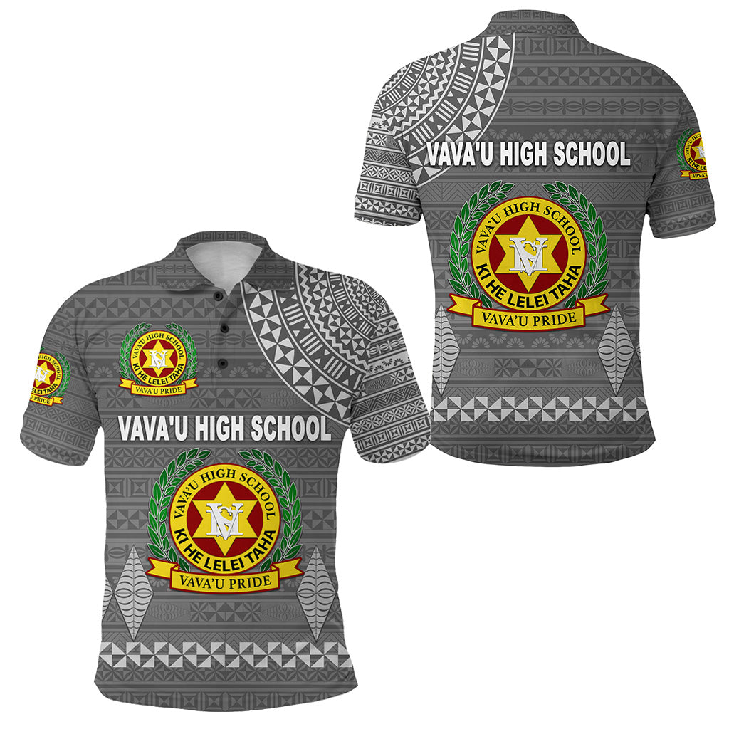 Tonga Vava'u High School Polo Shirt Simple Style - Full Grey