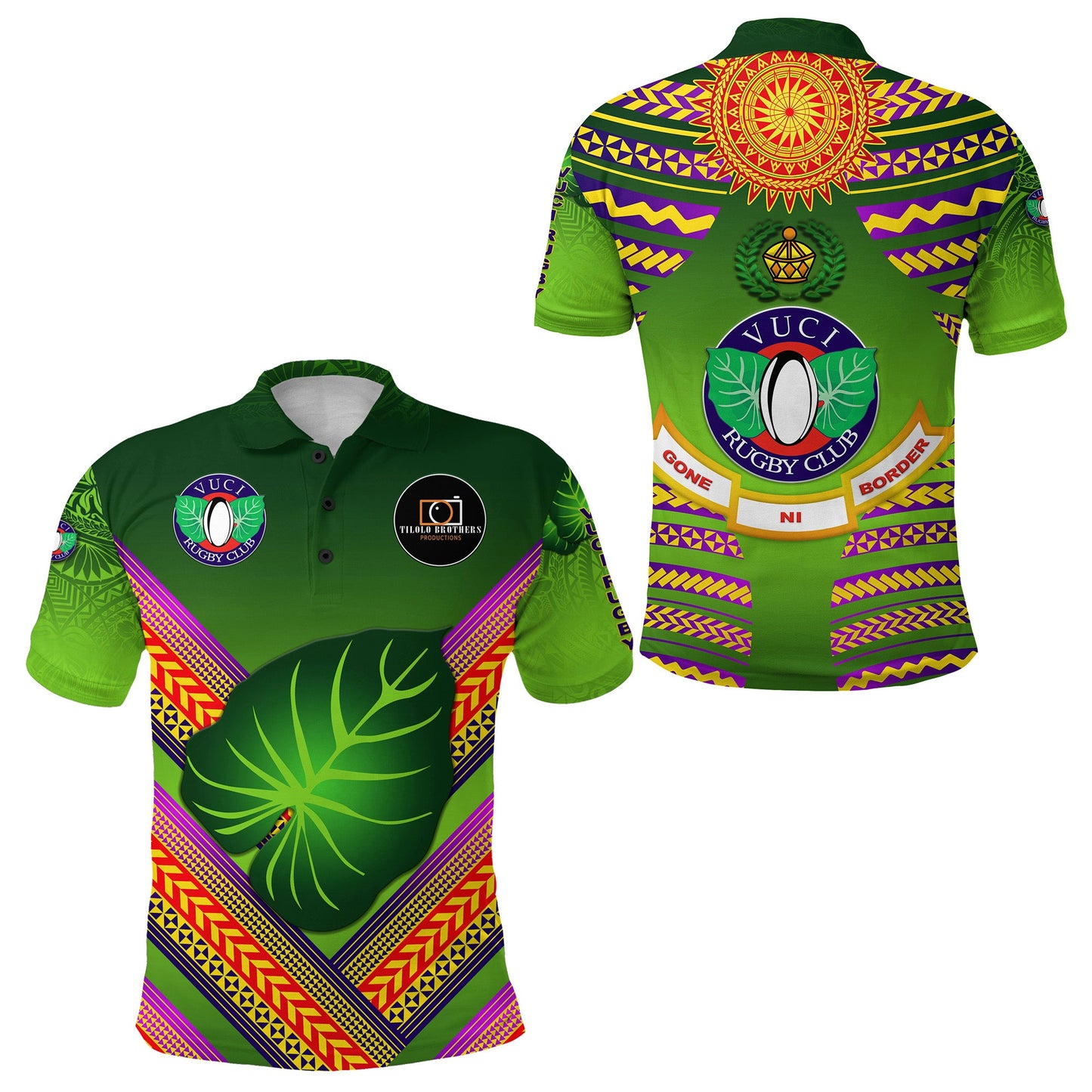 Fiji Vuci Rugby Club Polo Shirt Creative Style - Green