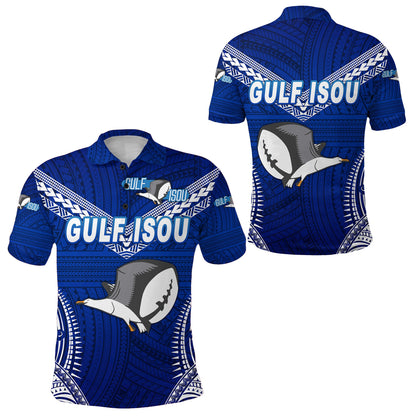 Papua New Guinea PRK Gulf Isou Polo Shirt Rugby Original Style - Blue