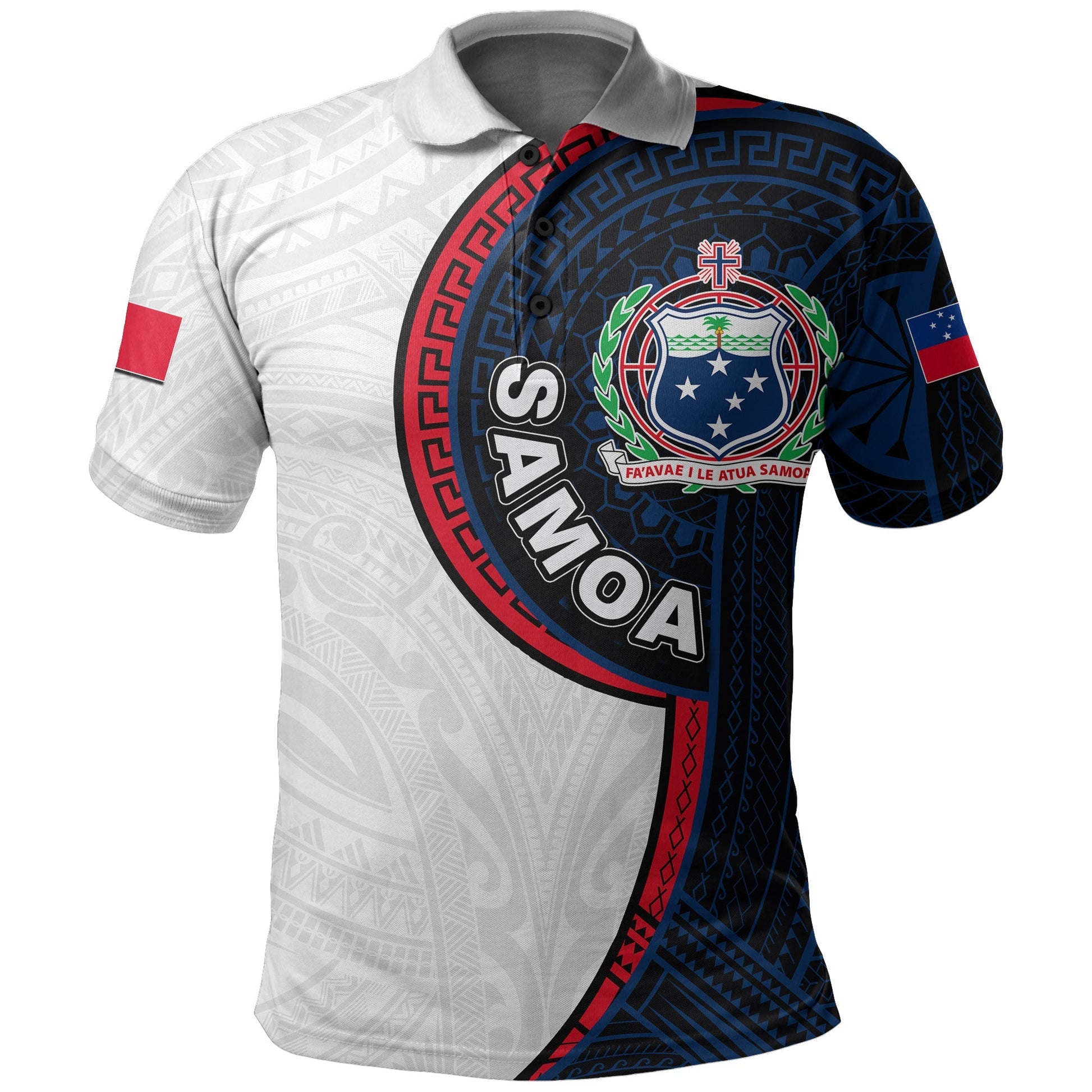 Samoa Independence Day Tribal Tattoo Polo Shirt No.3