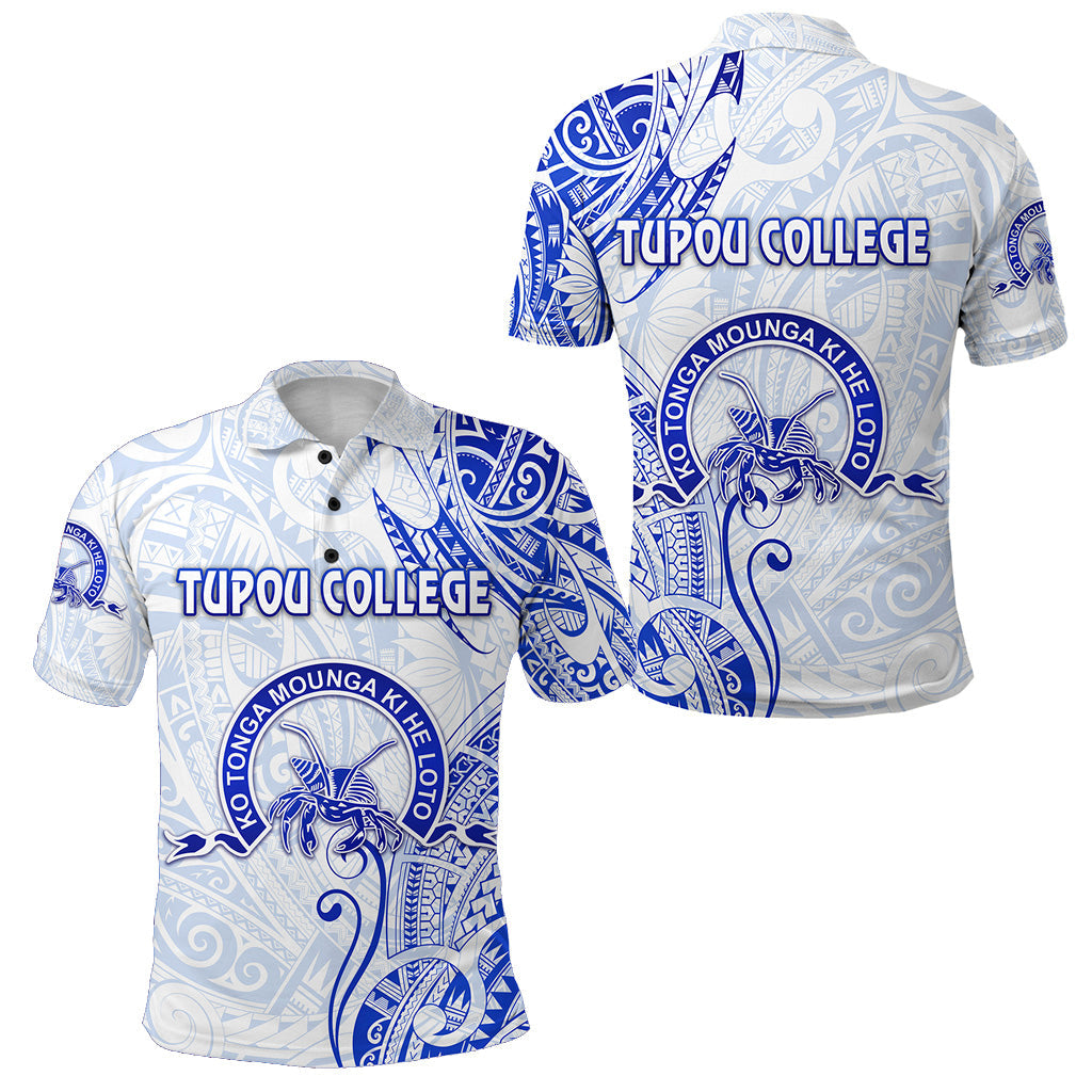 Tonga Tupou College Polo Shirt Simple Vibes - White