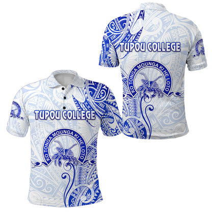 Tonga Tupou College Polo Shirt Simple Vibes - White