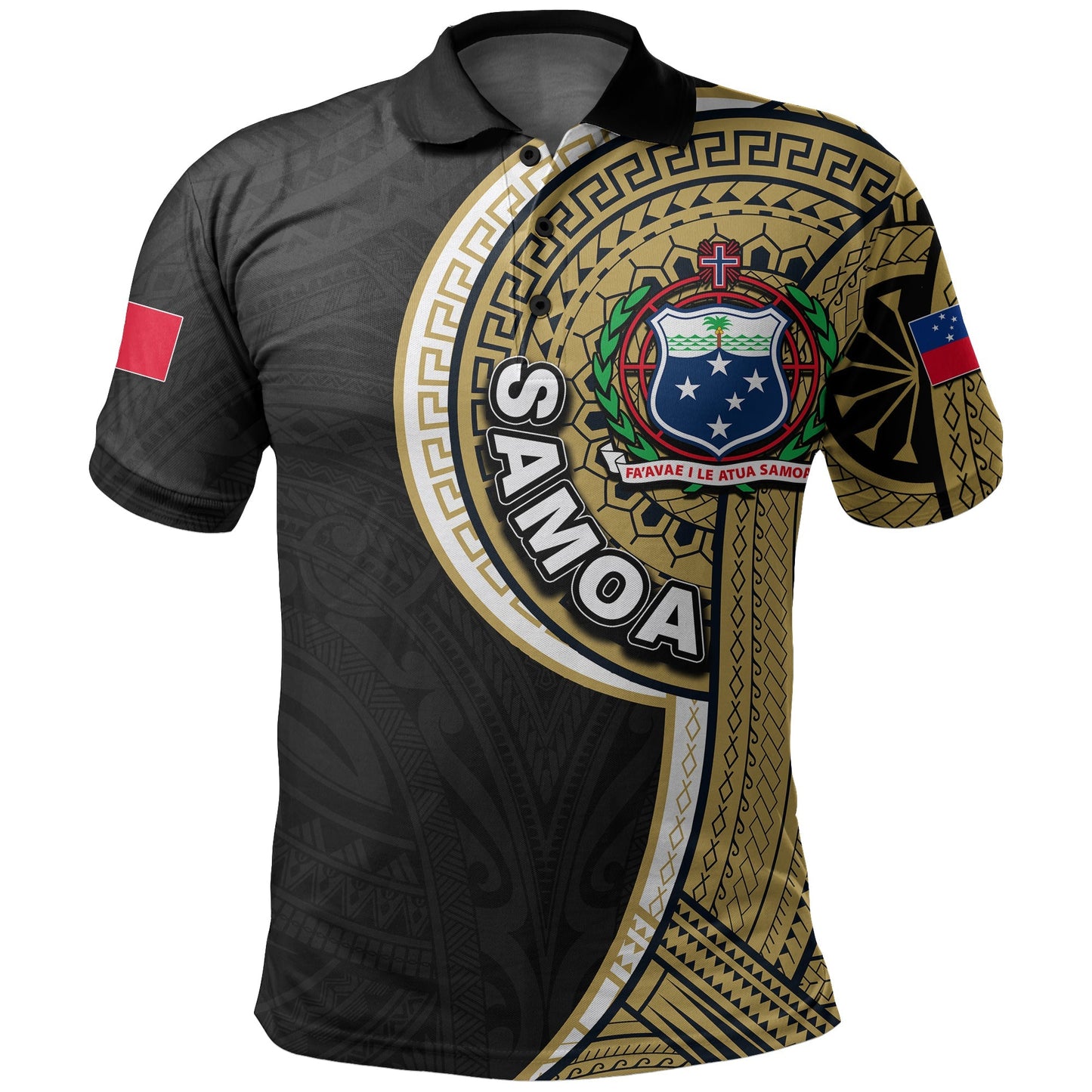 Samoa Independence Day Tribal Tattoo Polo Shirt No.2