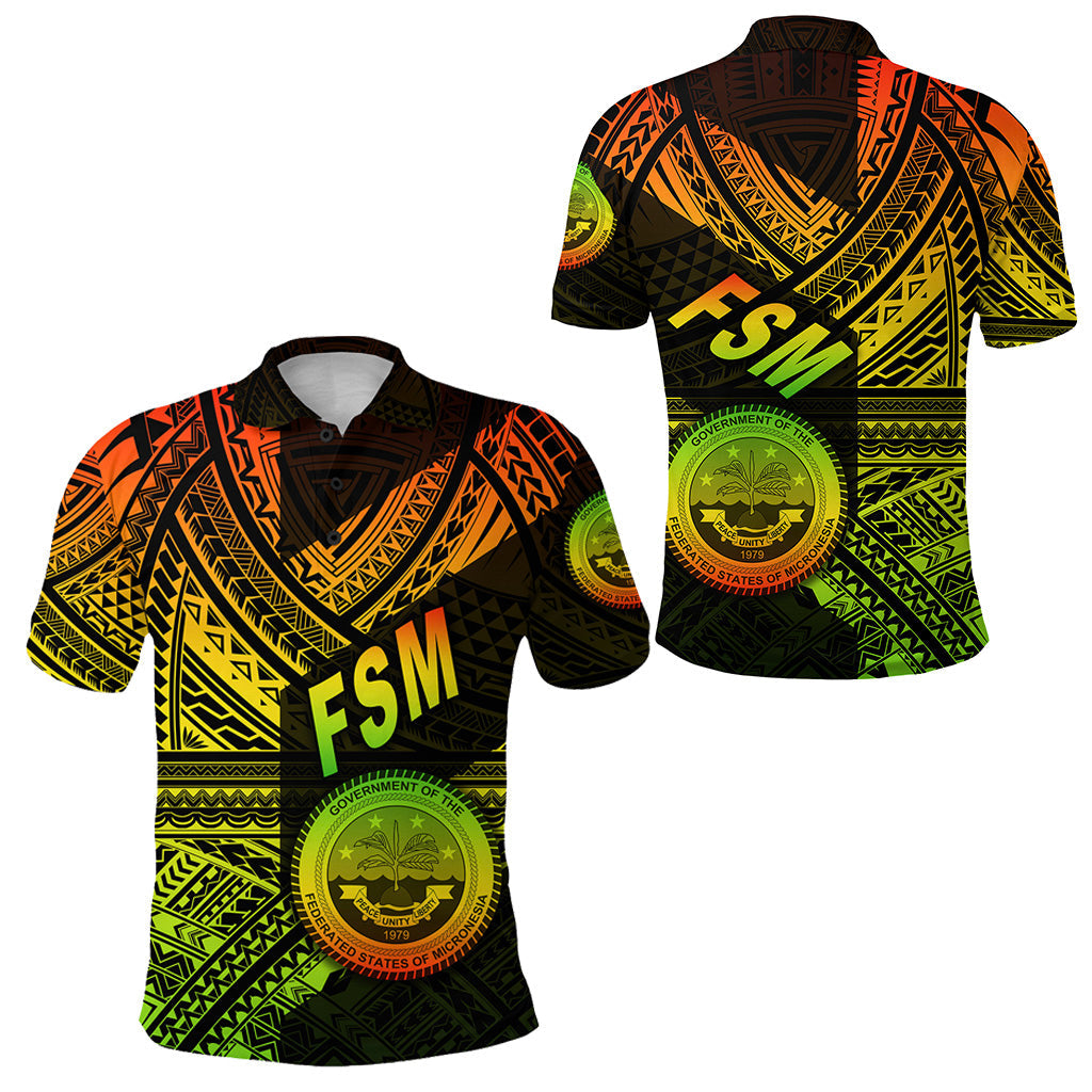 Federated States of Micronesia Polo Shirt FSM Original Style - Reggae