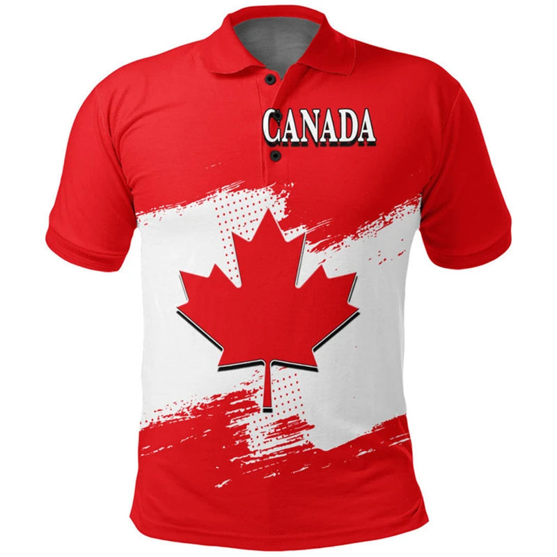 Canada Flag Polo Shirt Canada Pride Shirt All Over Print