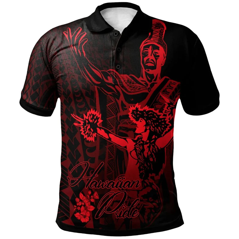 King Of Hawaii Polo Shirt Polynesian Tribal Pattern Hawaiian Pride Kamehameha Shirt