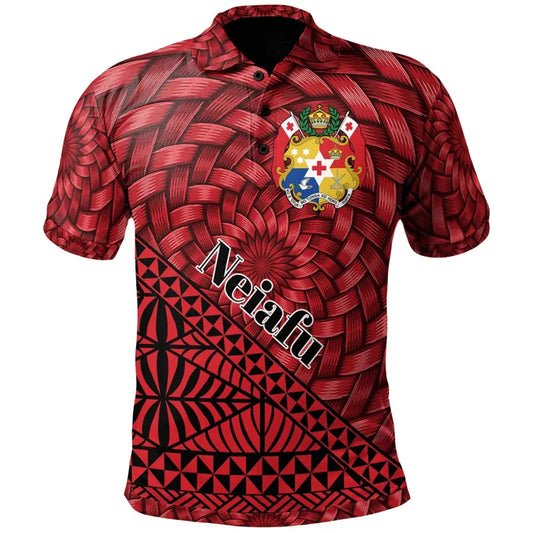 Polynesian Tonga Pattern Polo Shirt Island Tropical Polynesian Tribal Tonga Neiafu Shirt