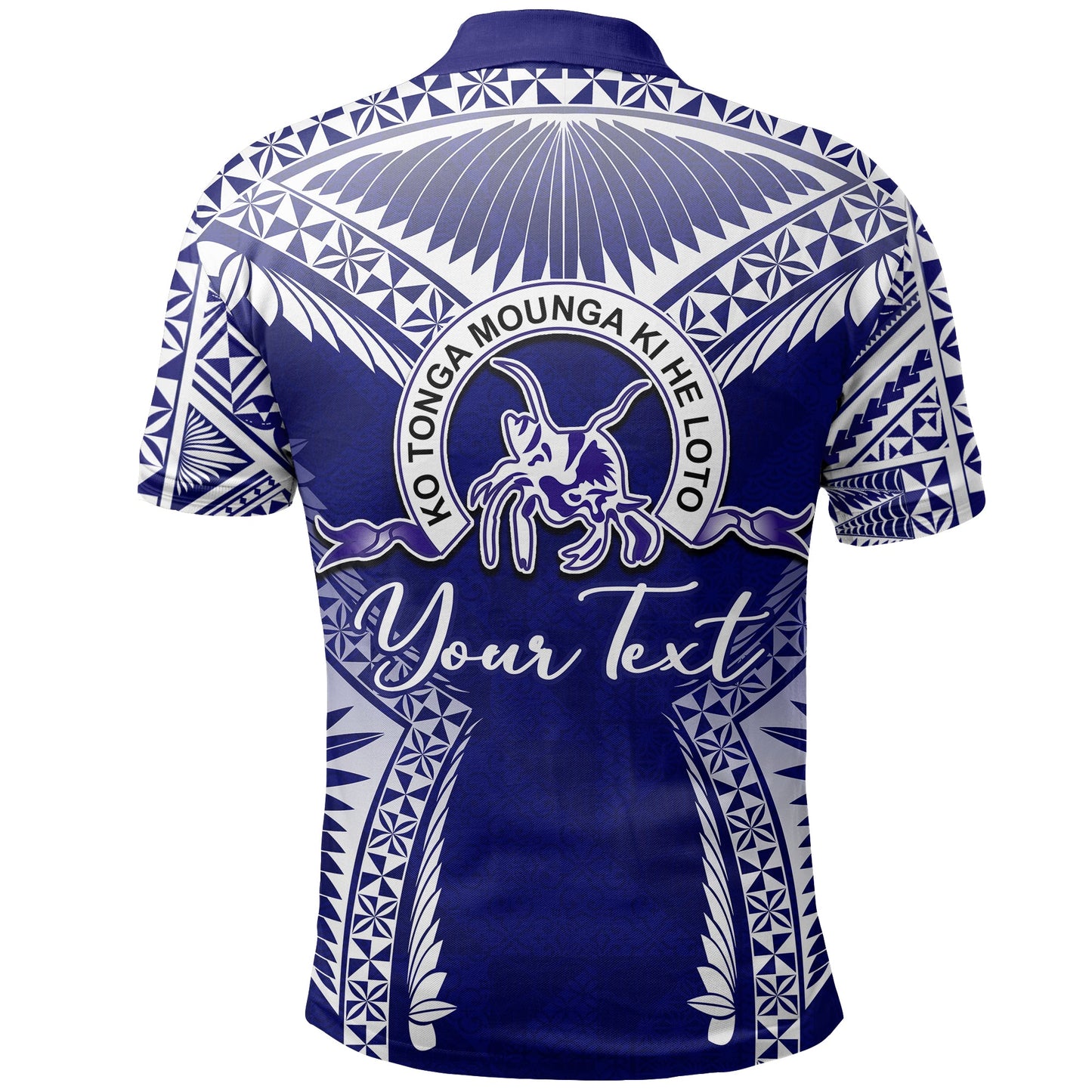 Custom Personalised Tupou College Polo Shirts Blue Style