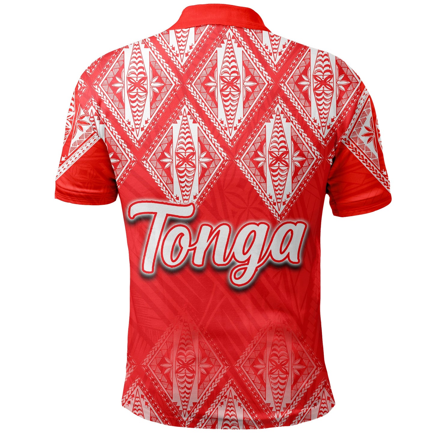 Tonga Polo Shirt Ngatu White And Red Style