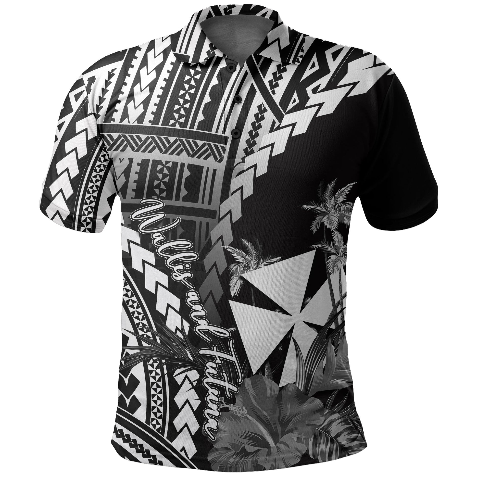 Wallis and Futuna Polo Shirt Polynesian Style White Color