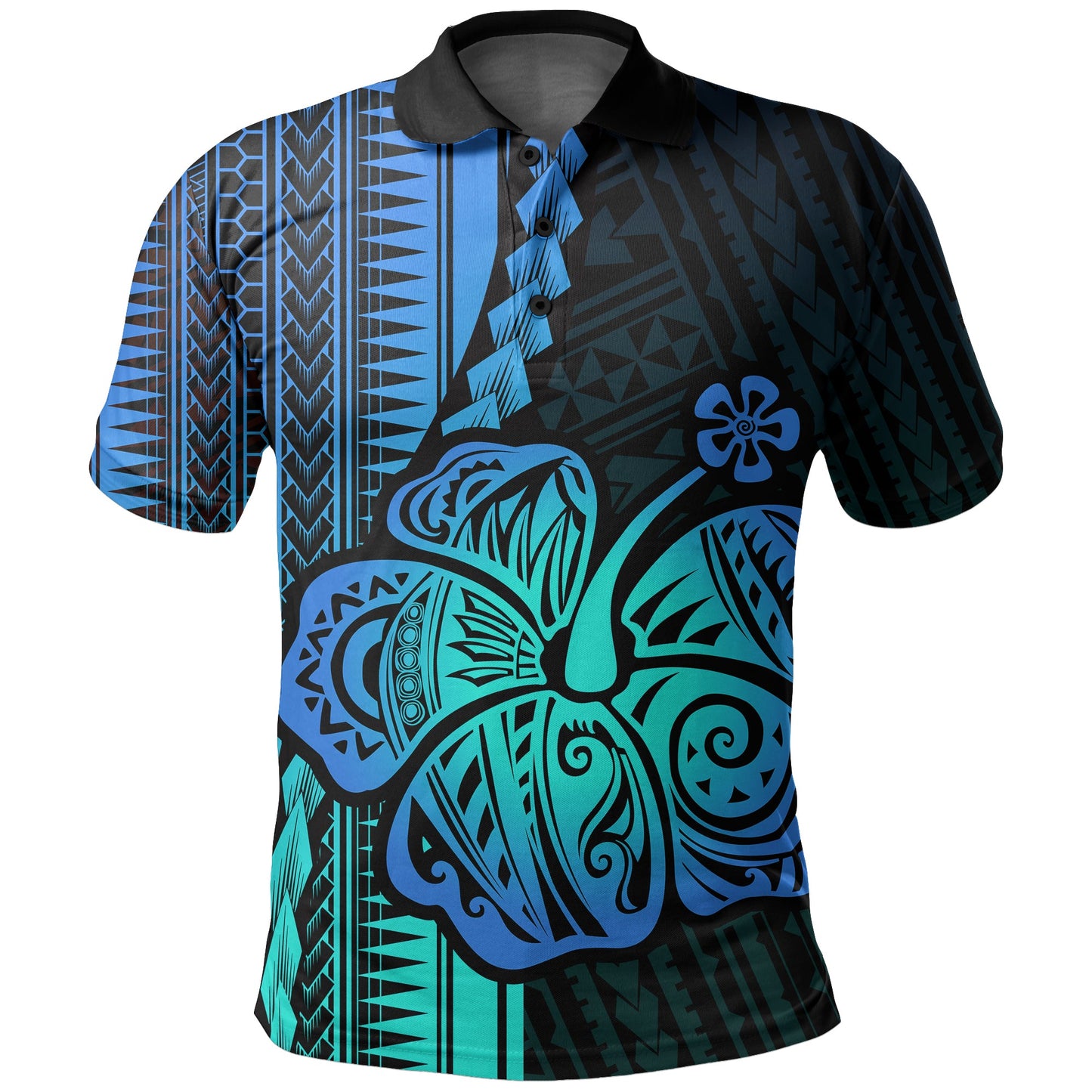 Polynesian Hibiscus Polo Shirt Hawaiian Style No.2
