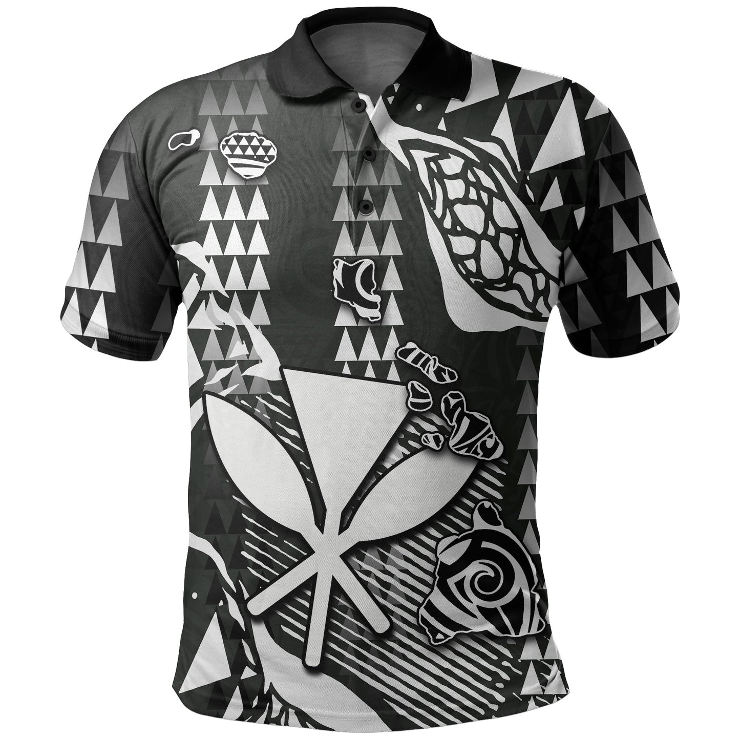 Hawaii Kanaka Map Polo Shirt White Style