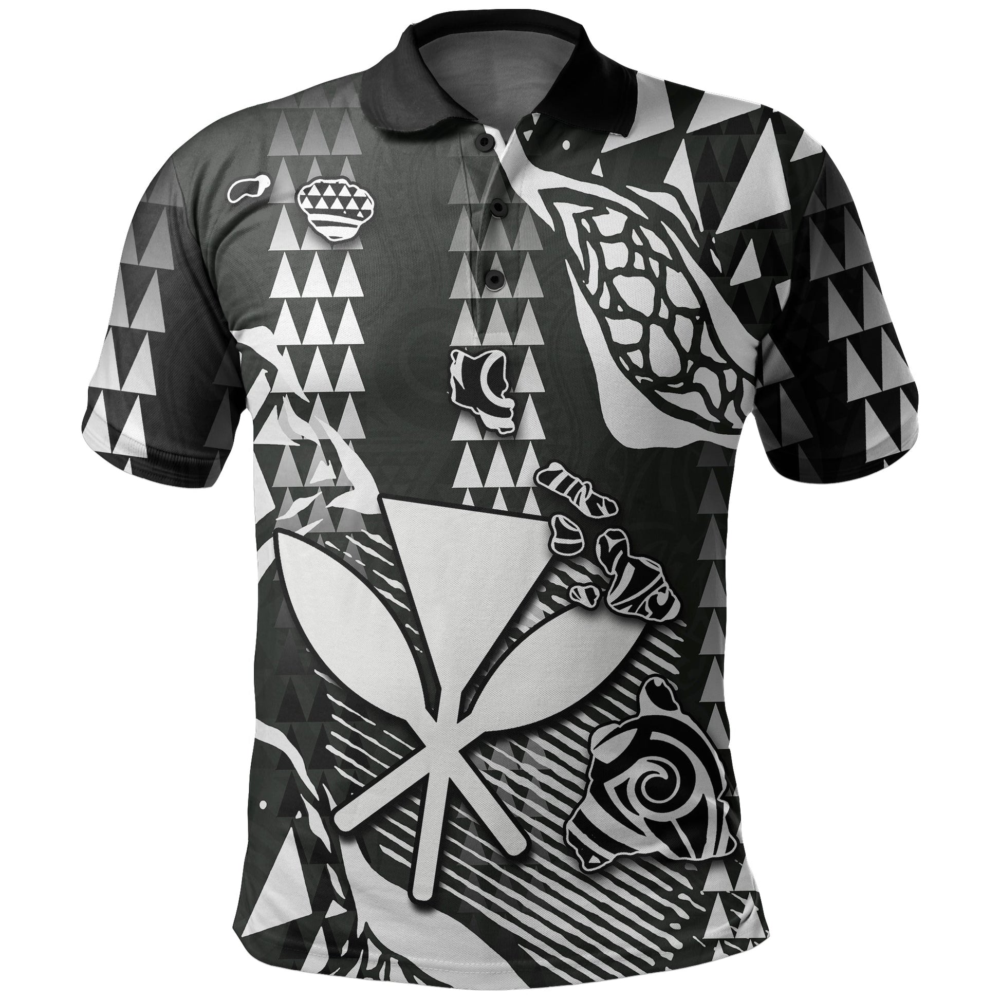 Hawaii Kanaka Map Polo Shirt White Style