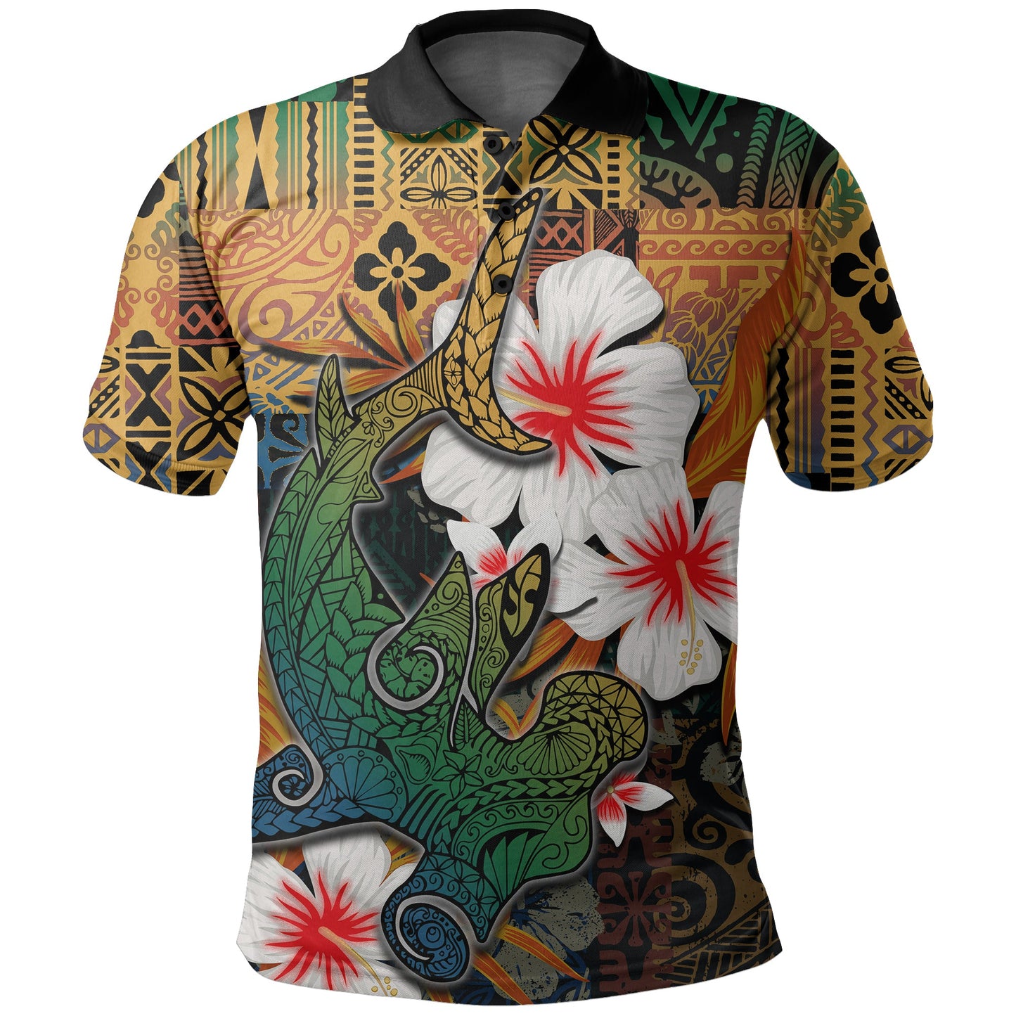 Hammerhead shark Polo Shirt Hawaii Style