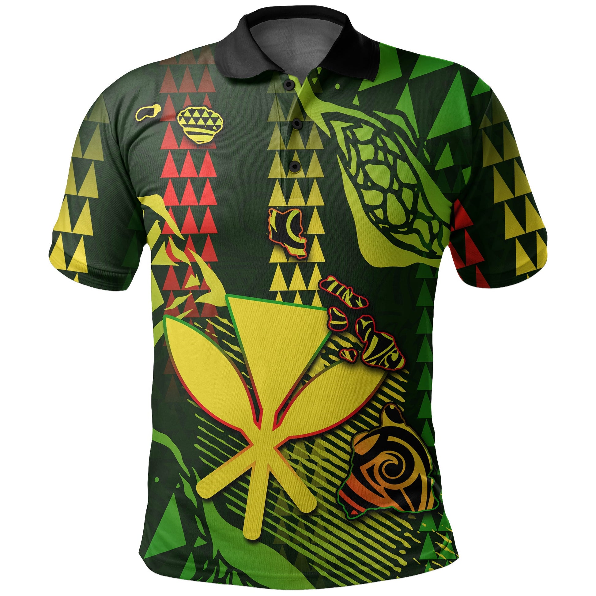 Hawaii Kanaka Map Polo Shirt Hawaii Color Style
