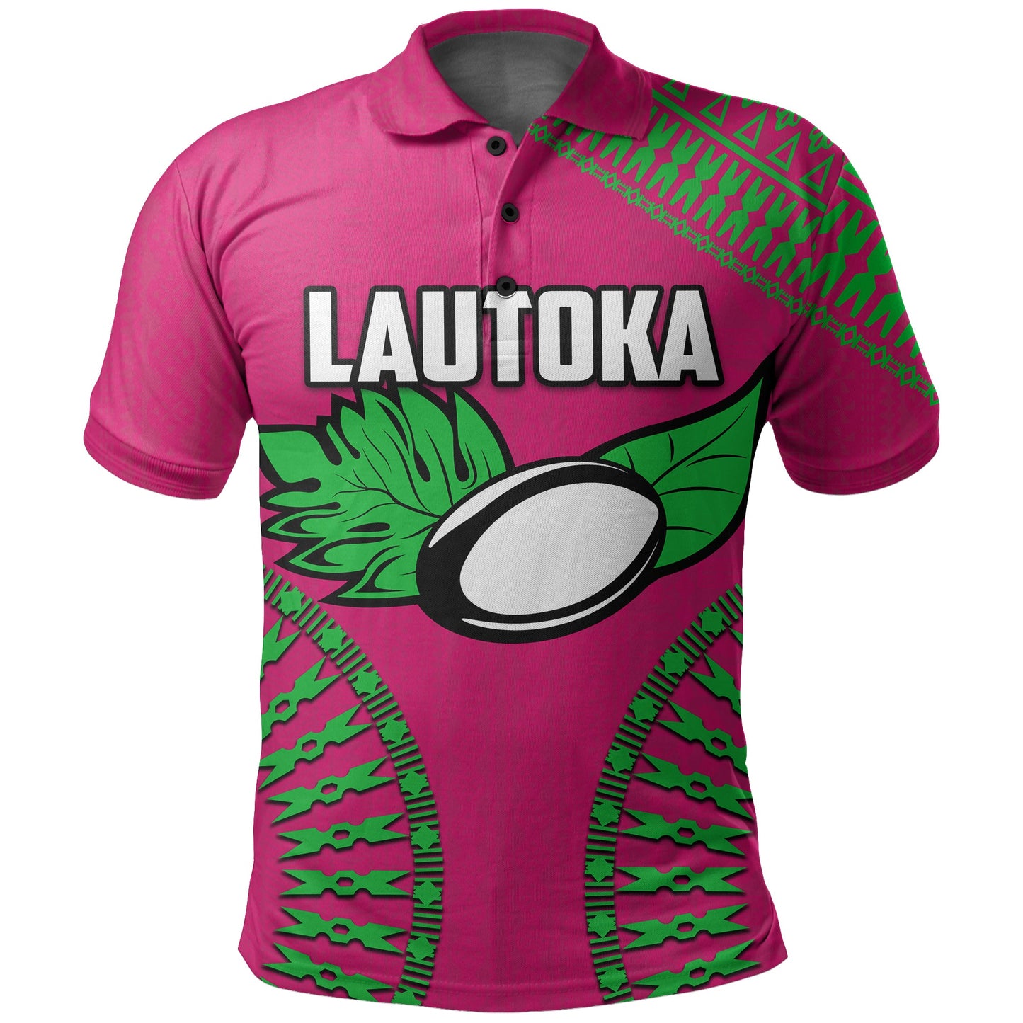Lautoka Fiji Rugby Polo Shirt All Over Priny
