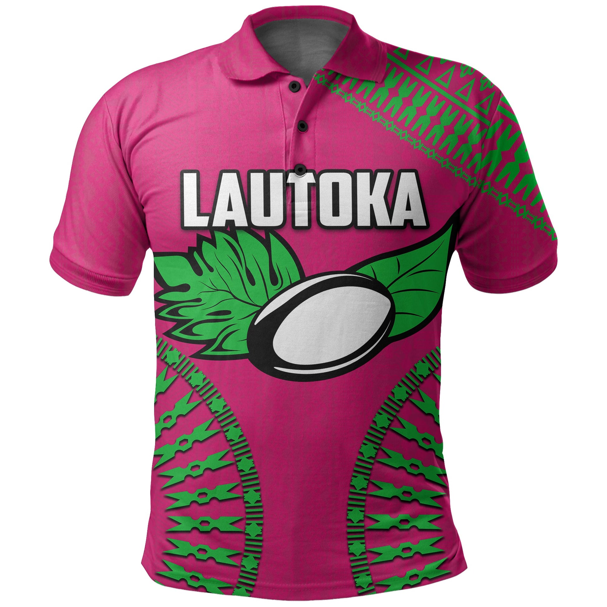 Lautoka Fiji Rugby Polo Shirt All Over Priny