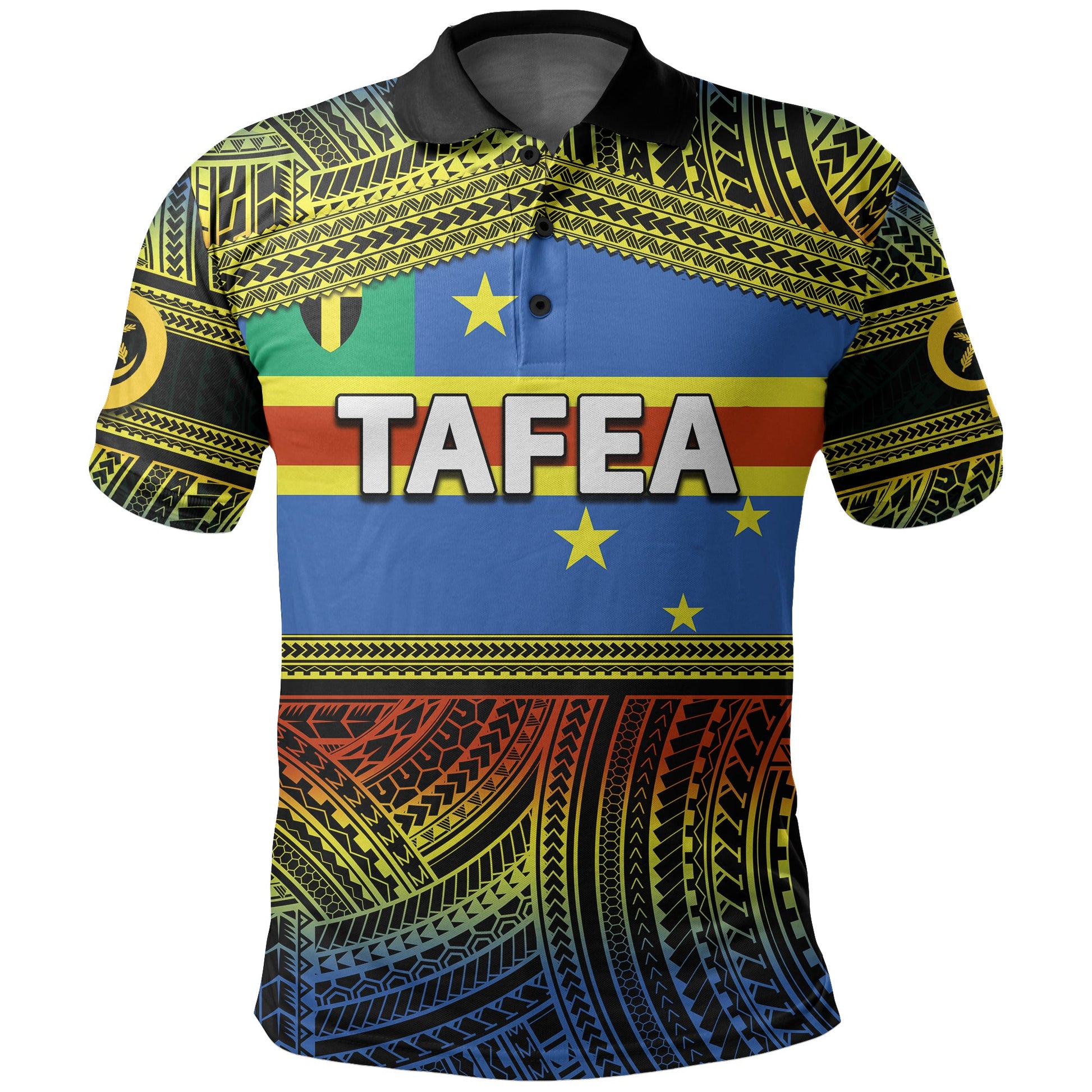 Tafea Province Polo Shirt Of Vanuatu Polynesian Patterns