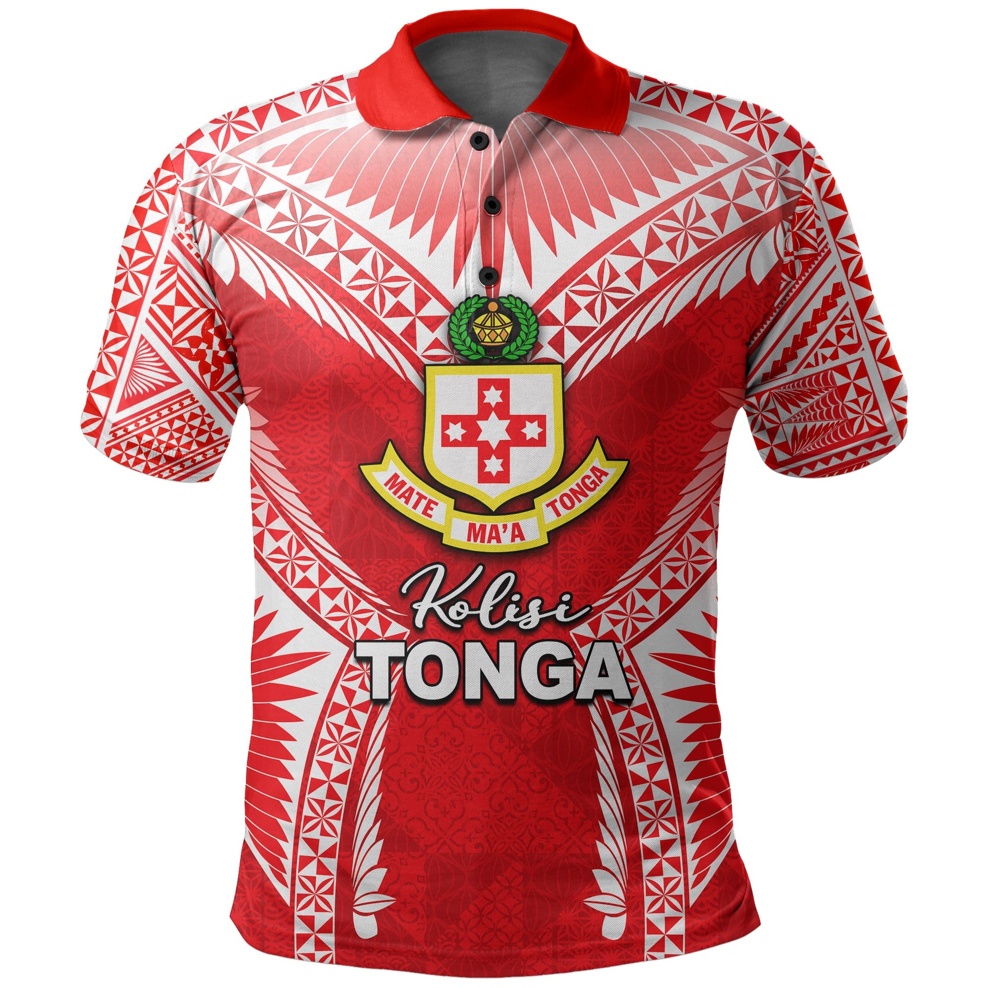 Custom PersonalisedKolisi Tonga Polo Shirt Red Style