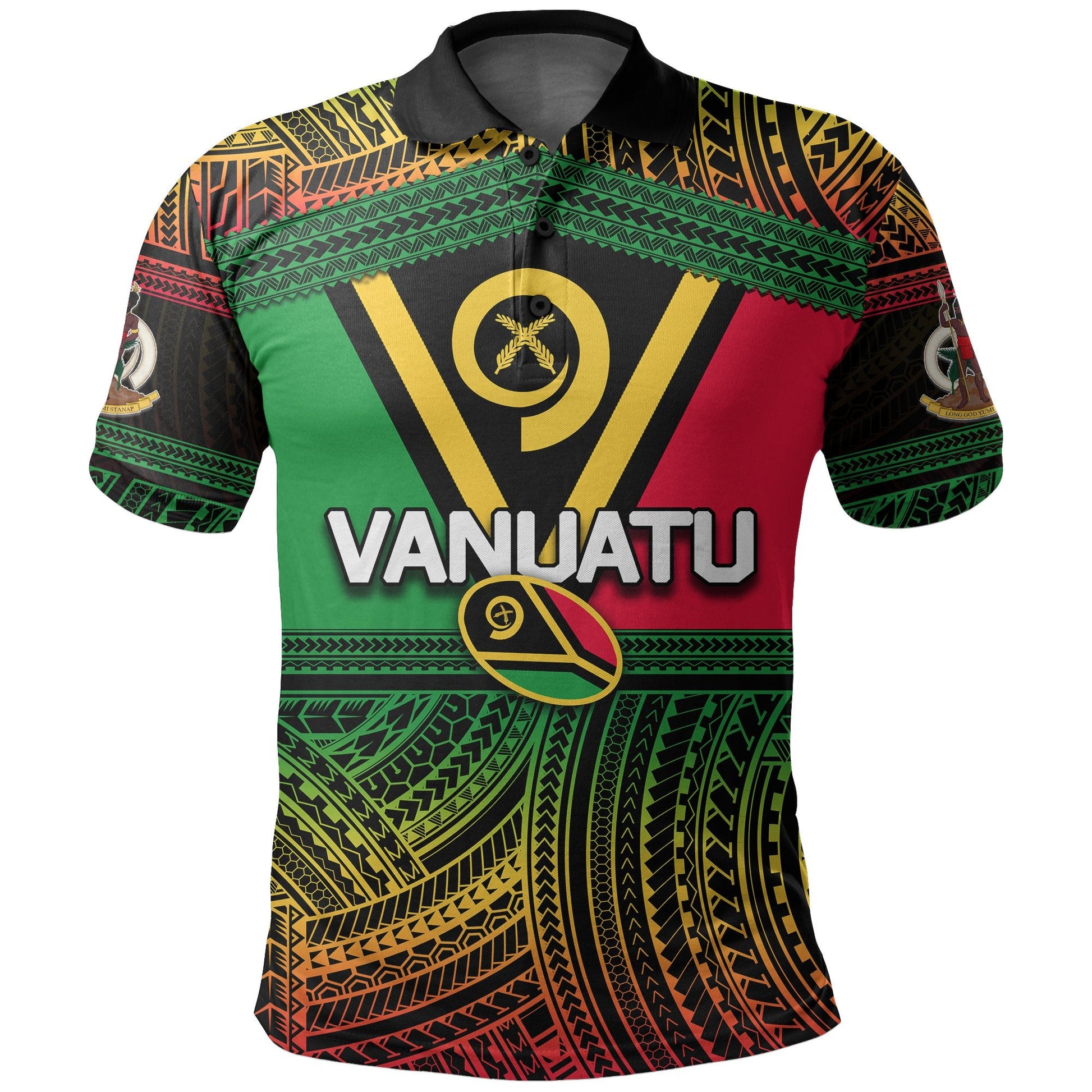 Vanuatu Polo Shirt Rugby Polynesian Patterns