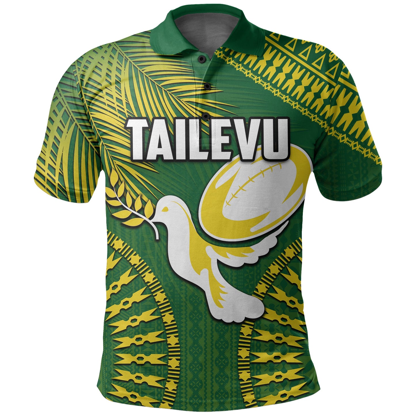 Tailevu Fiji Rugby Polo Shirt All Over Print