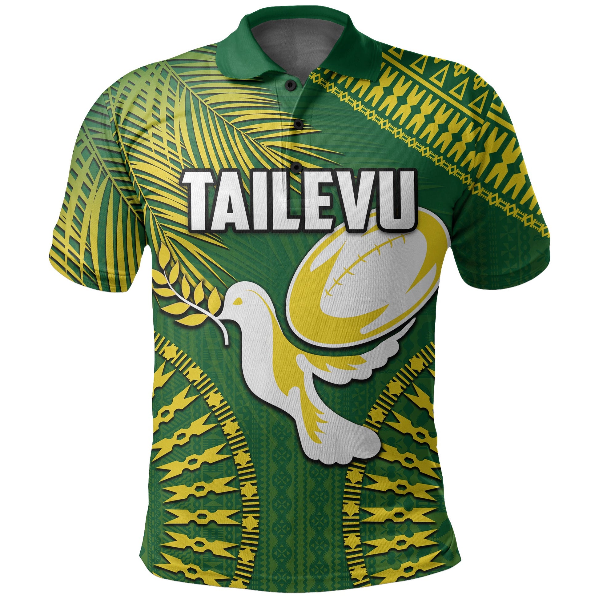 Tailevu Fiji Rugby Polo Shirt All Over Print