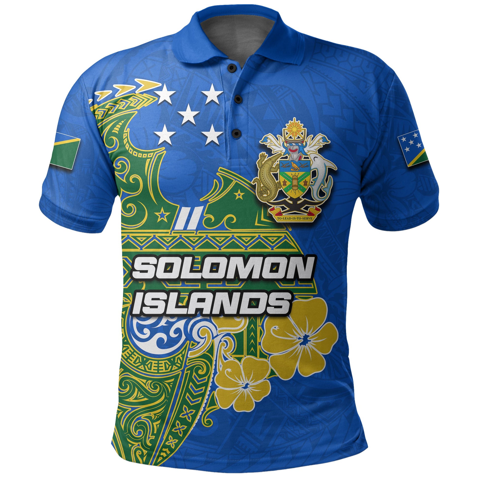 Solomon Islands Independence 44th Melanesia Tattoo Polo Shirt
