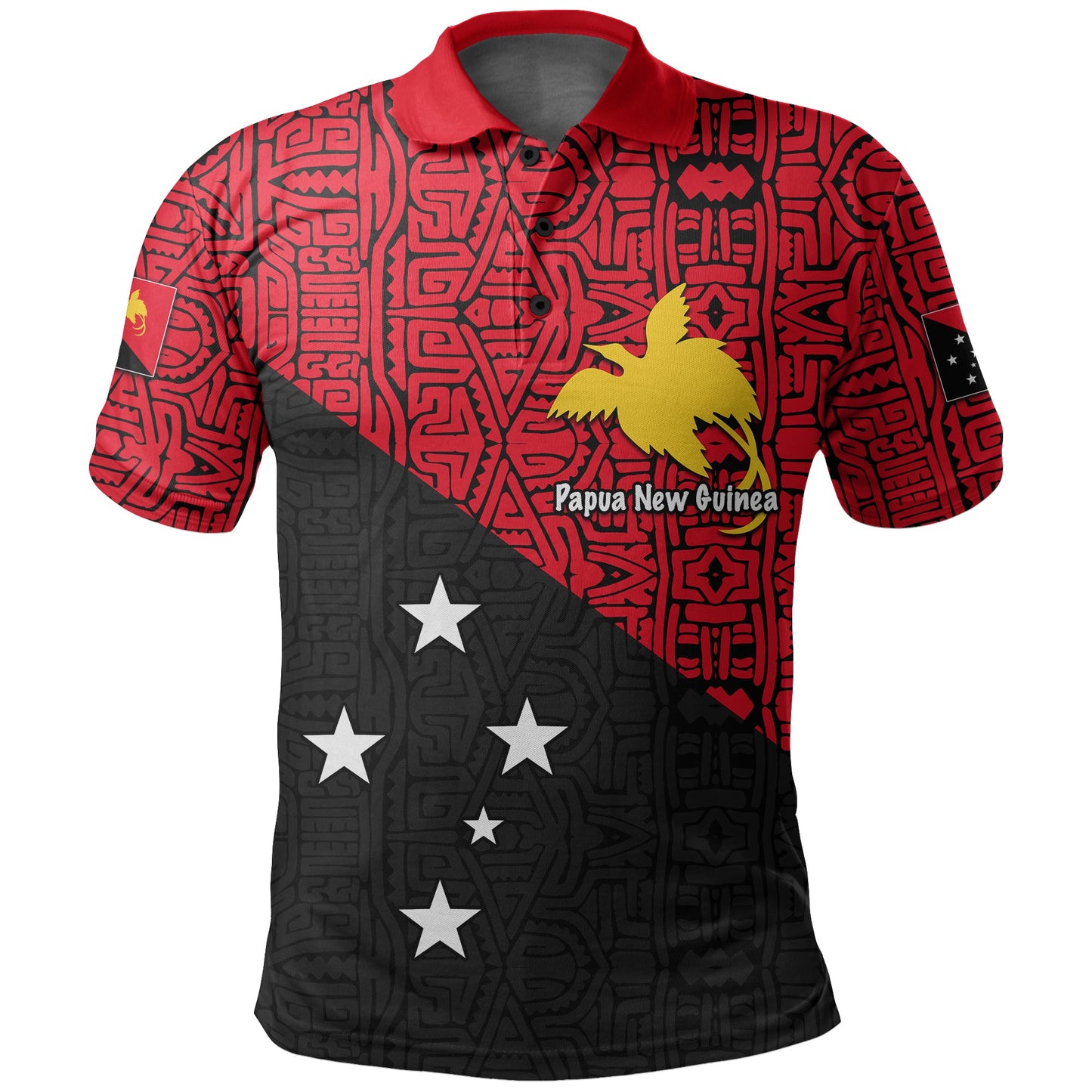 Papua New Guinea Polo Shirt Patterns With Flag