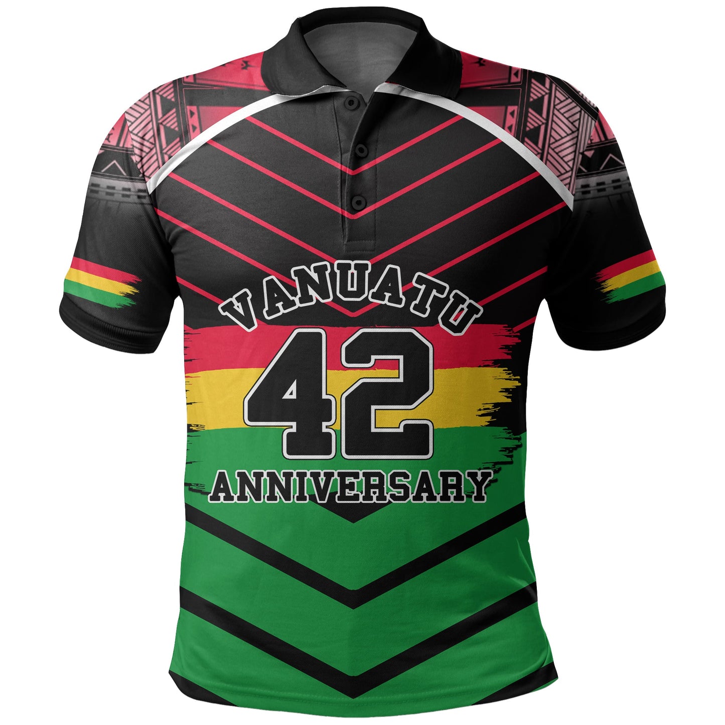 Polynesian Vanuatu 42 Anniversary Polo Shirt