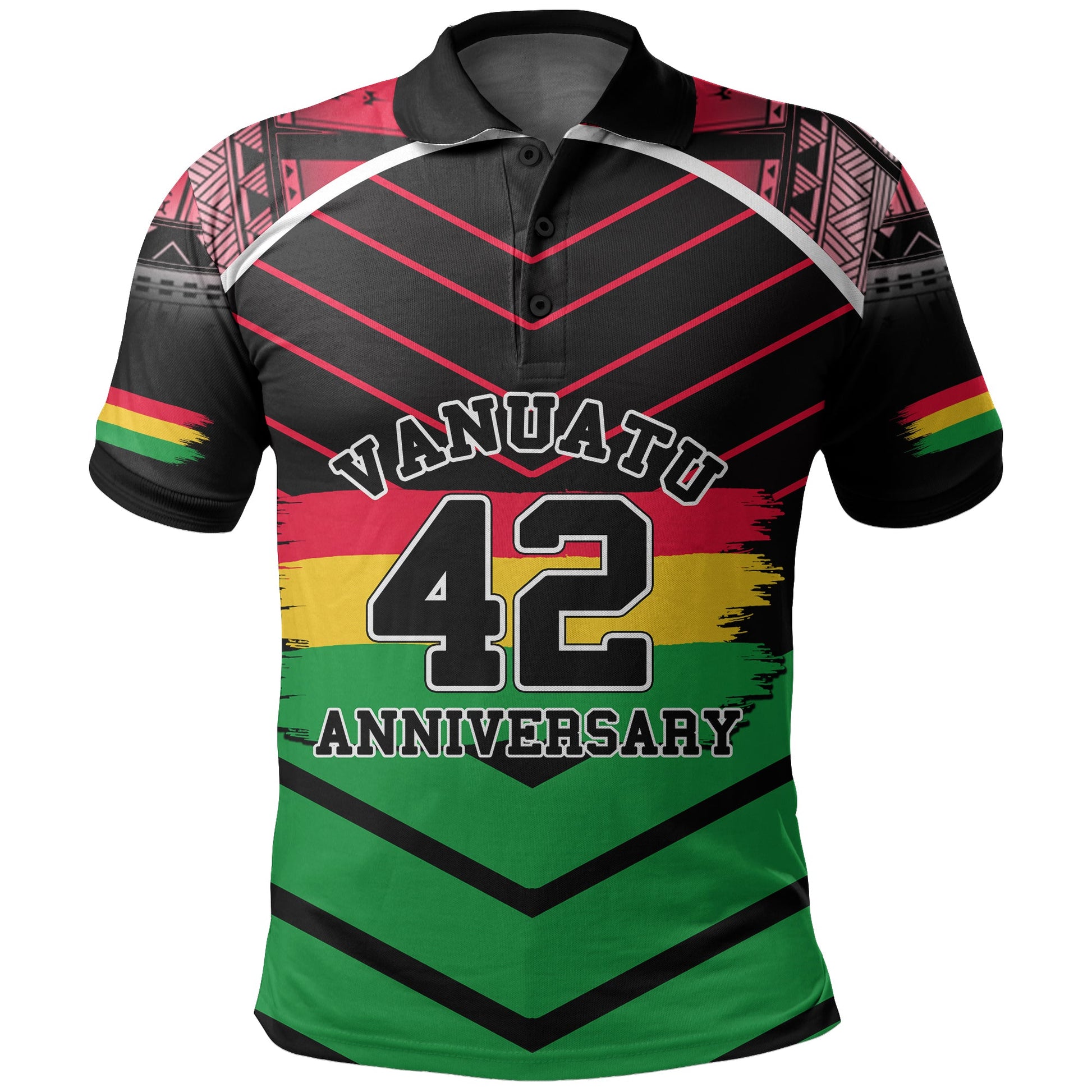 Polynesian Vanuatu 42 Anniversary Polo Shirt