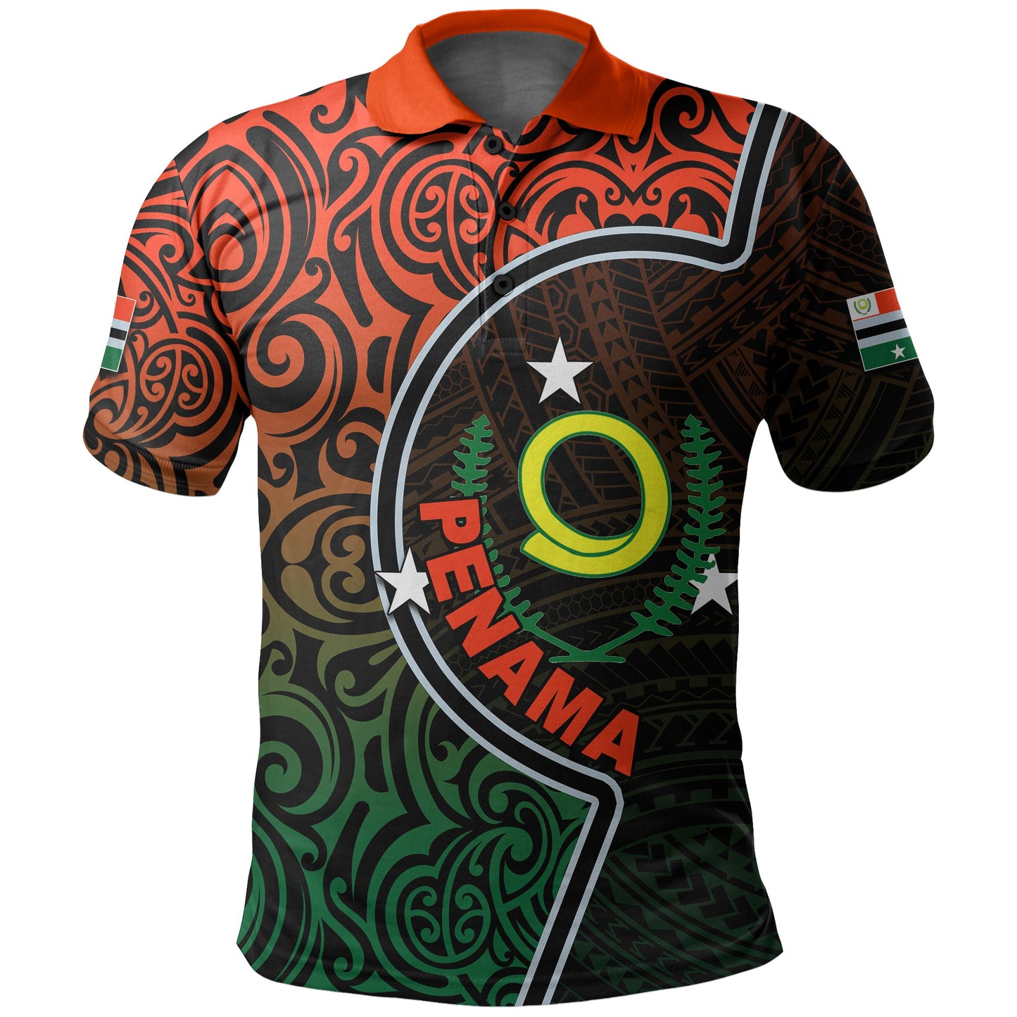 Penama Province Polo Shirt Of Vanuatu Polynesian Flag Color
