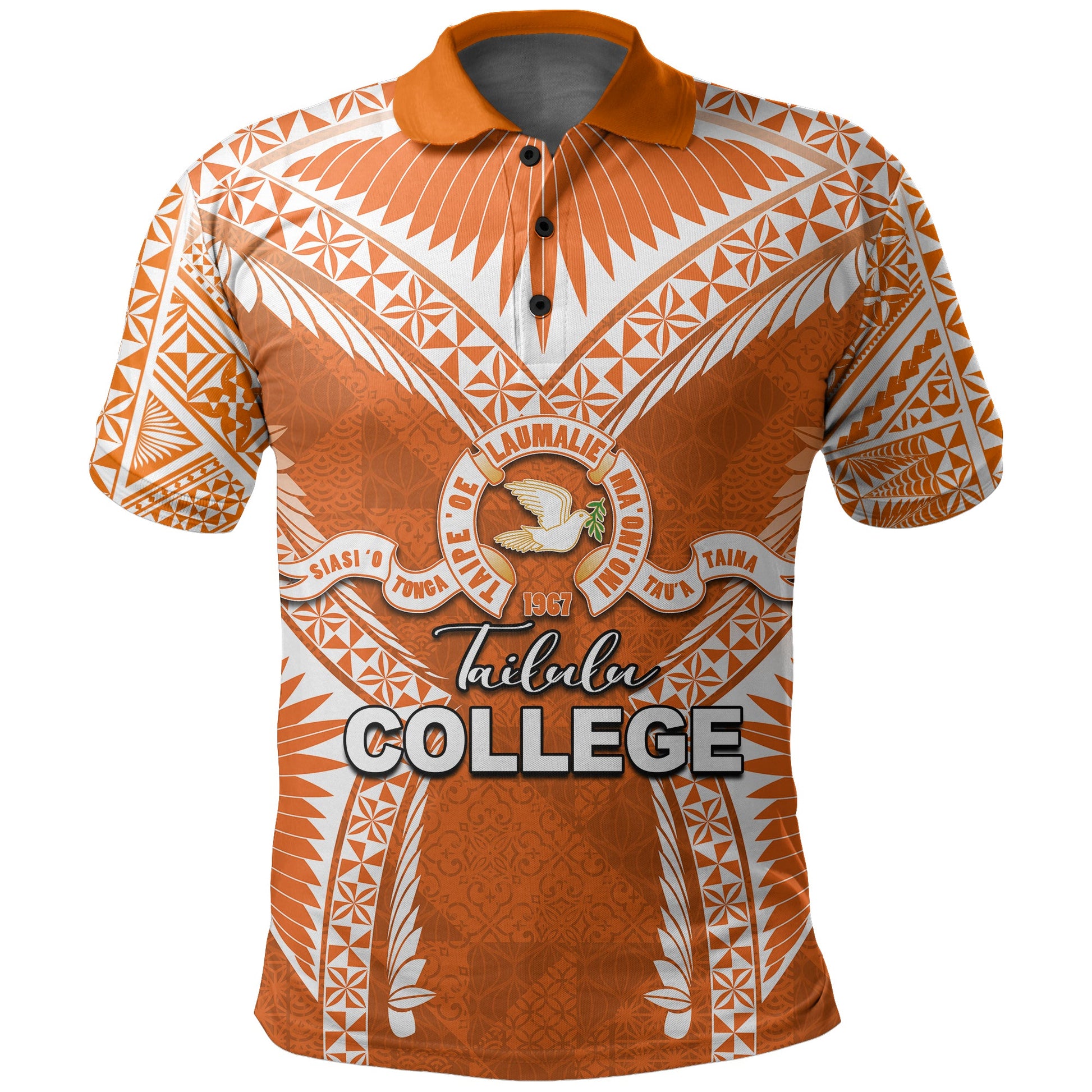 Custom PersonalisedTailulu College Polo Shirt Orange Style