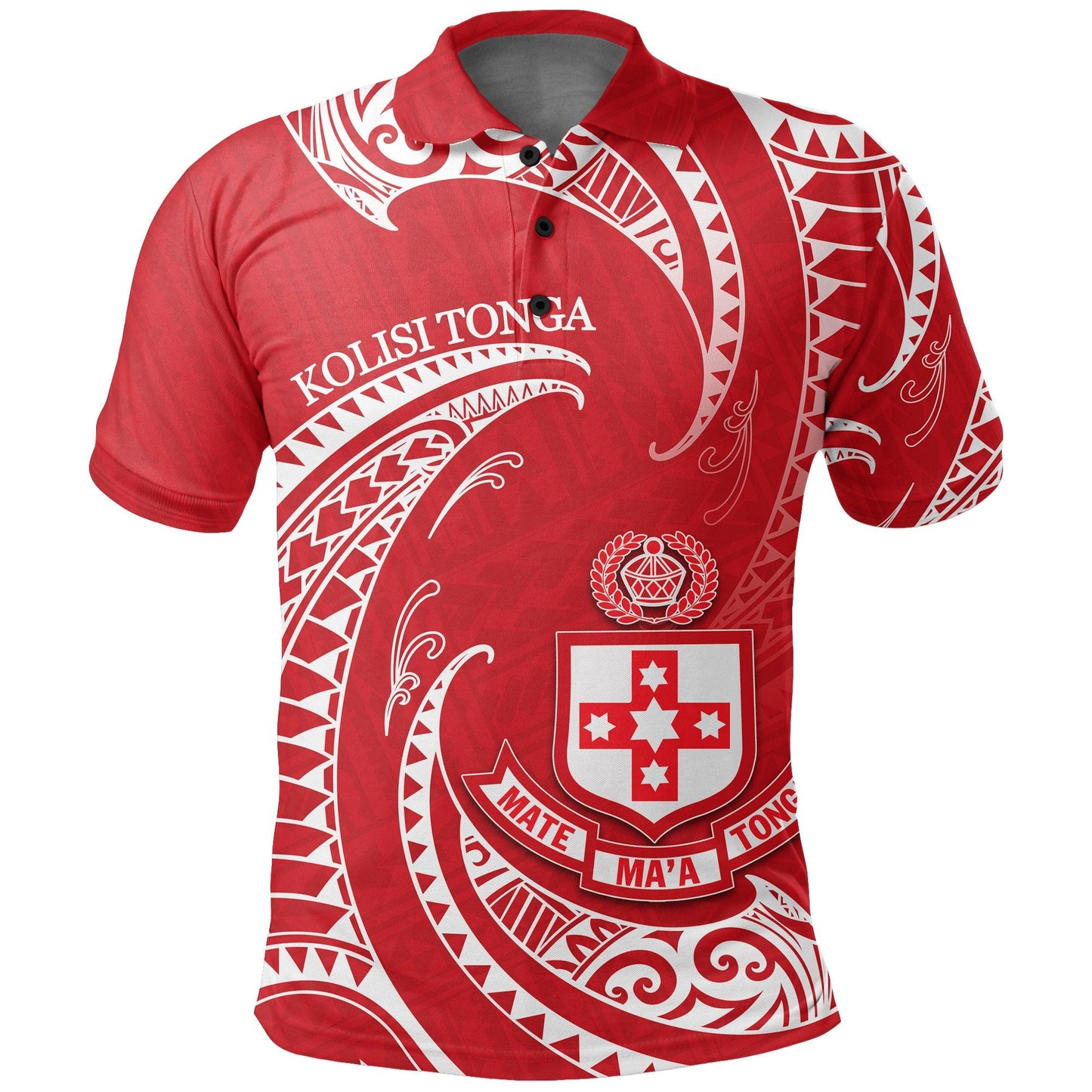 Kolisi Tonga Polo Shirt Special Polynesian Red Shirt