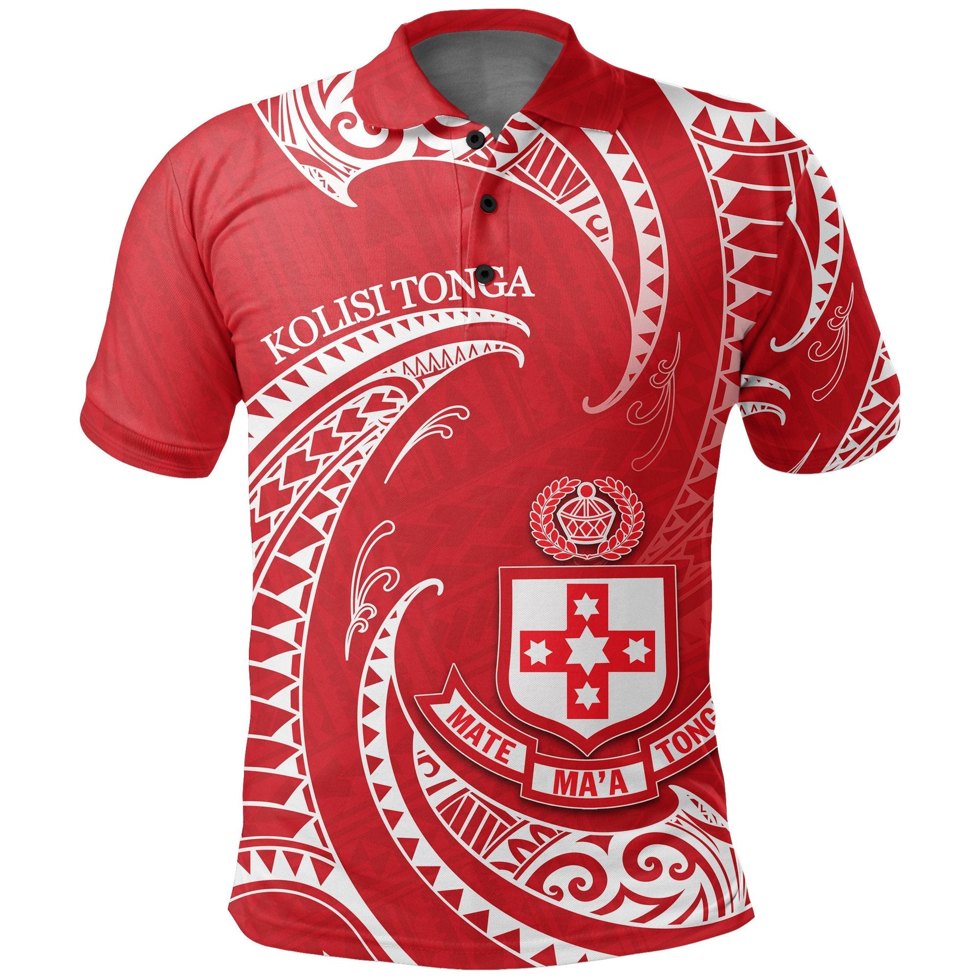 Kolisi Tonga Polo Shirt Special Polynesian Red Shirt
