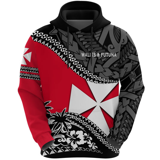 Wallis and Futuna Hoodie Fall In The Wave