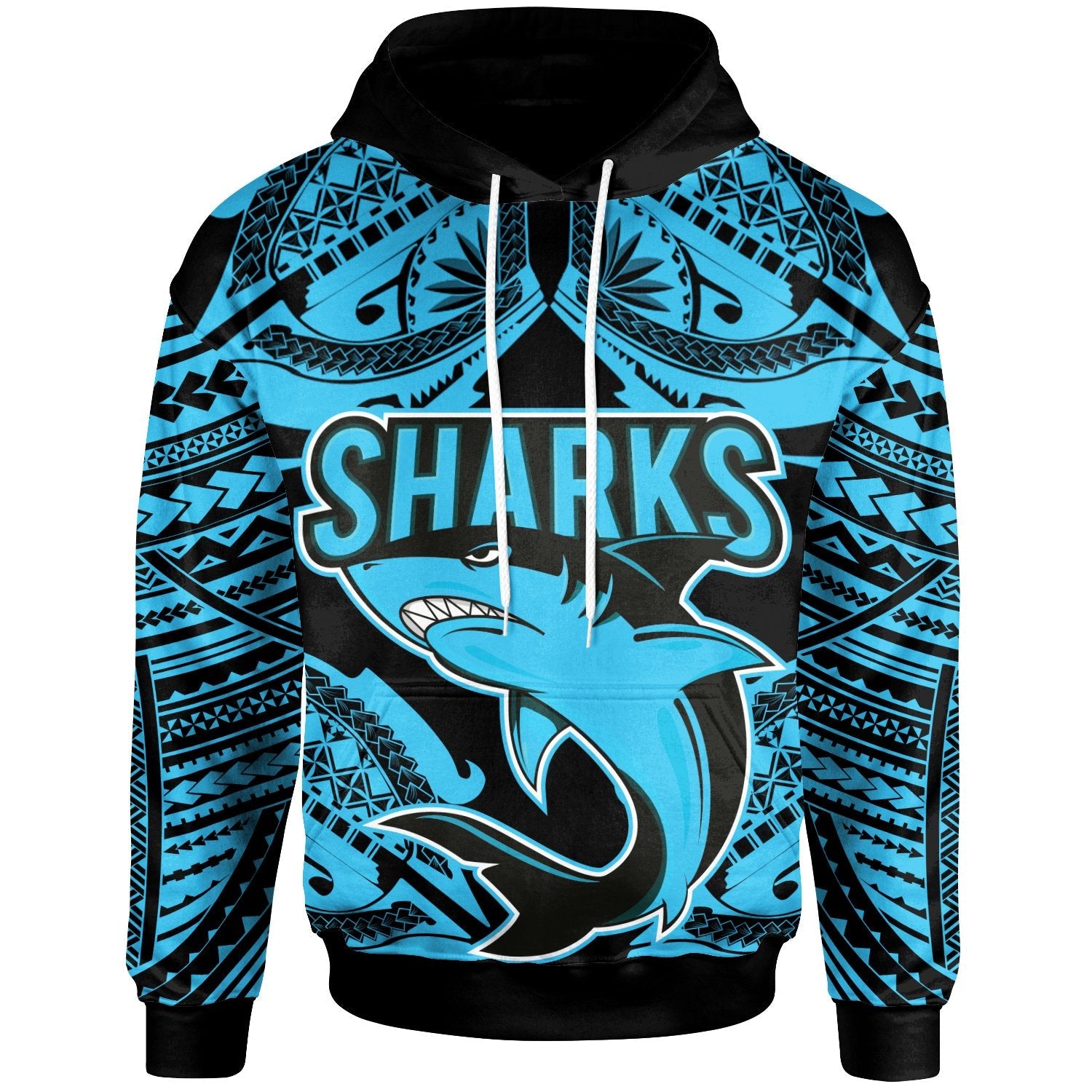 Polynesian Special Hoodie Angry Shark