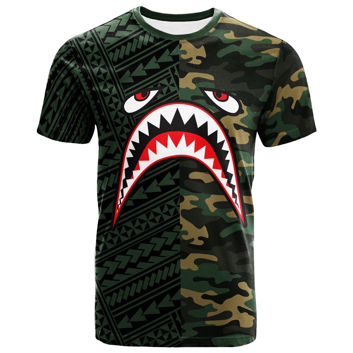 Philippines Custom Personalised T Shirt Shark Cartoon In Camo Syle