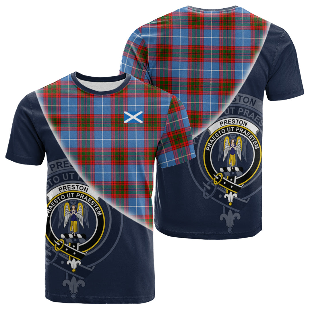 Printivon Preston Tartan Scottish Crest T Shirt