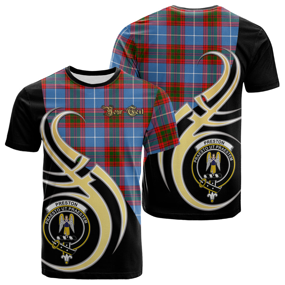 Printivon Preston Tartan Crest Believe In Me T Shirt