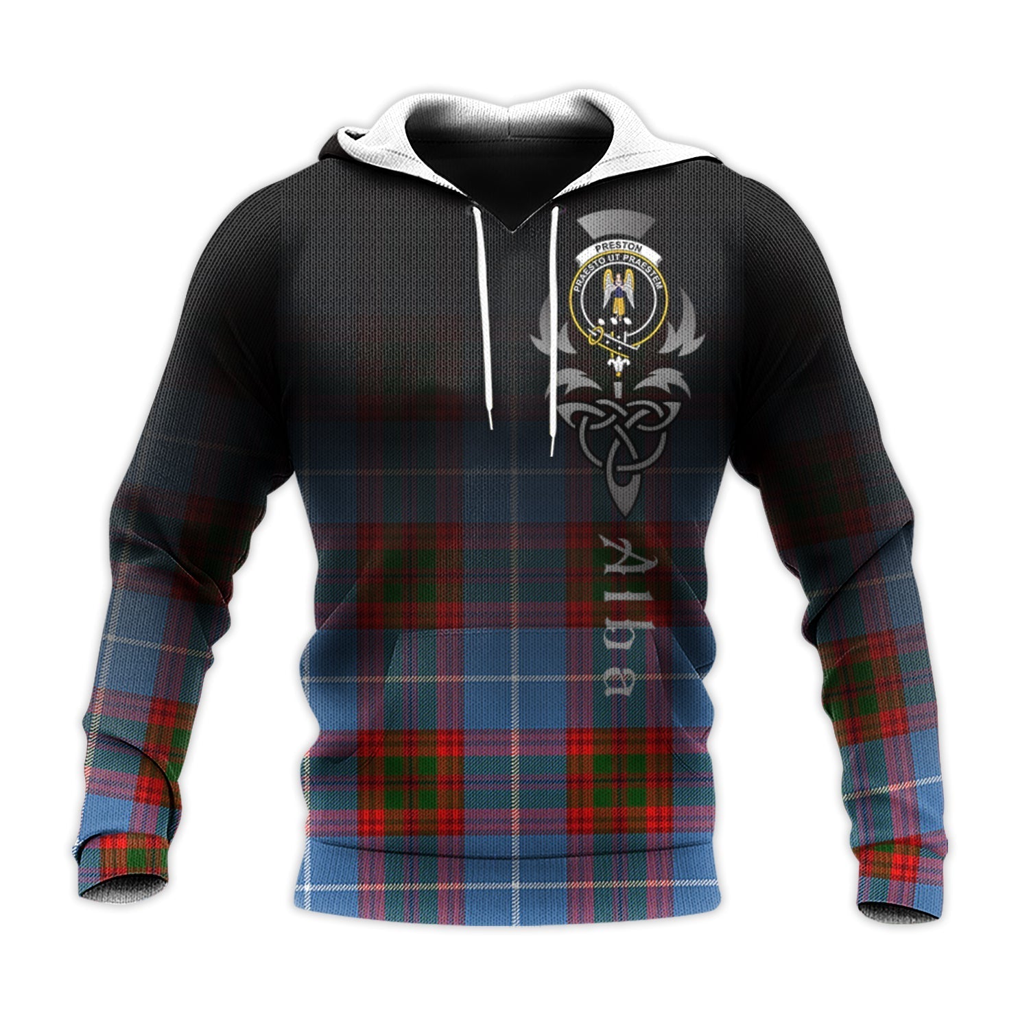 Printivon Preston Tartan Crest Alba Celtic Hoodie