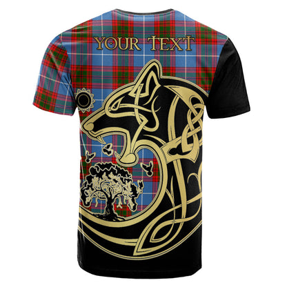 Printivon Preston Crest Celtic Wolf Tartan T Shirt Custom Your Text