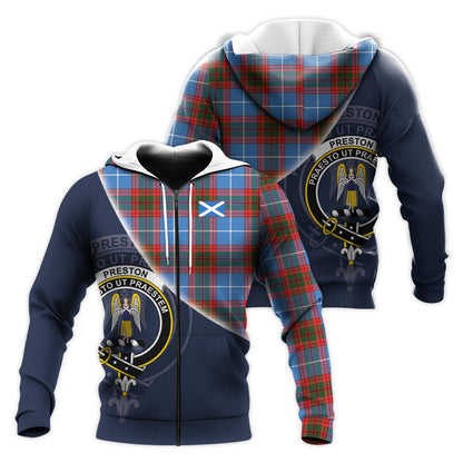 Printivon Preston Tartan Scottish Crest Hoodie