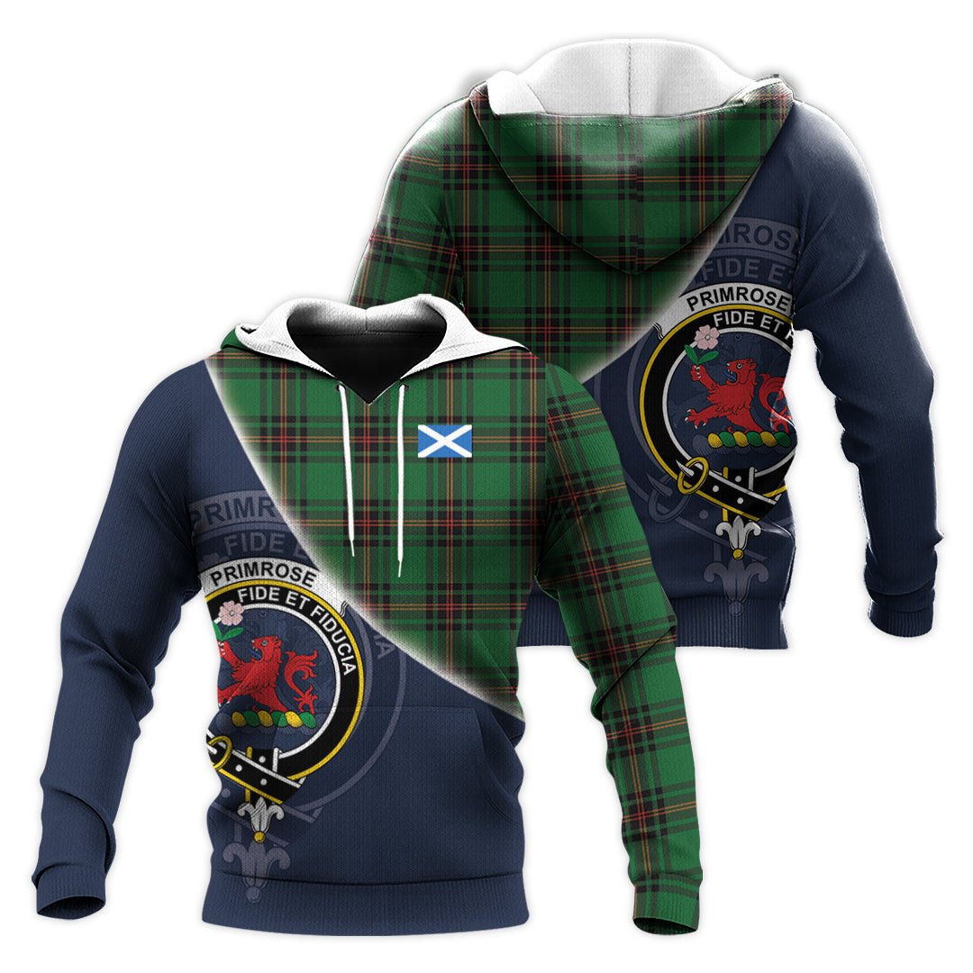 Printivon Primrose Tartan Scottish Crest Hoodie