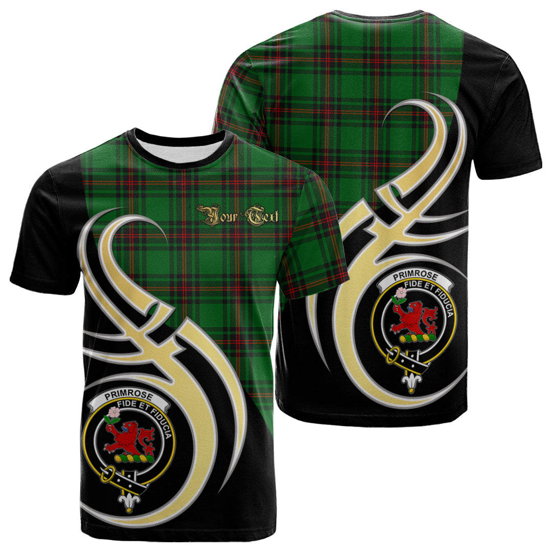 Printivon Primrose Tartan Crest Believe In Me T Shirt