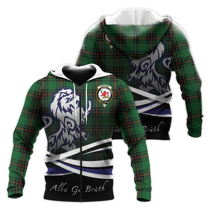Printivon Primrose Tartan Scottish Lion Hoodie