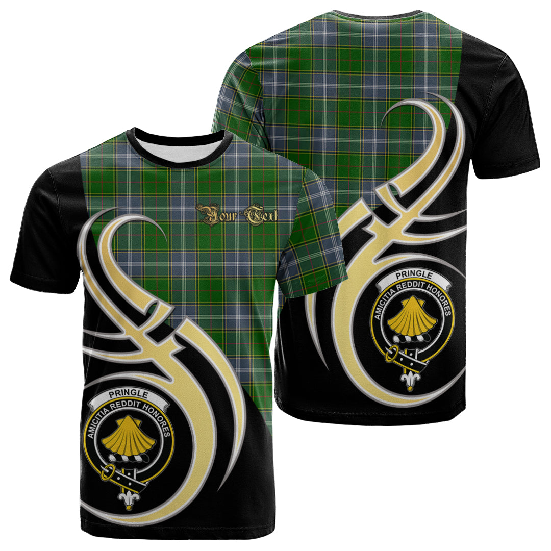 Printivon Pringle Tartan Crest Believe In Me T Shirt
