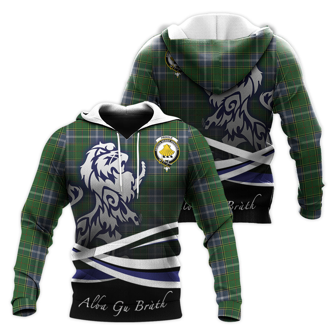 Printivon Pringle Tartan Scottish Lion Hoodie