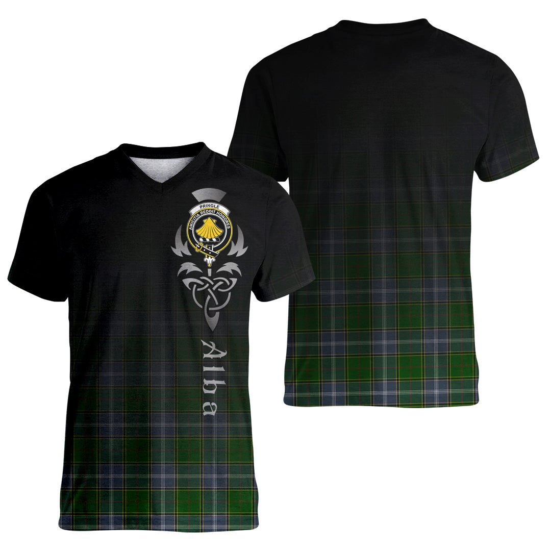 Printivon Pringle Tartan Crest Alba Celtic T Shirt