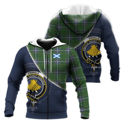 Printivon Pringle Tartan Scottish Crest Hoodie