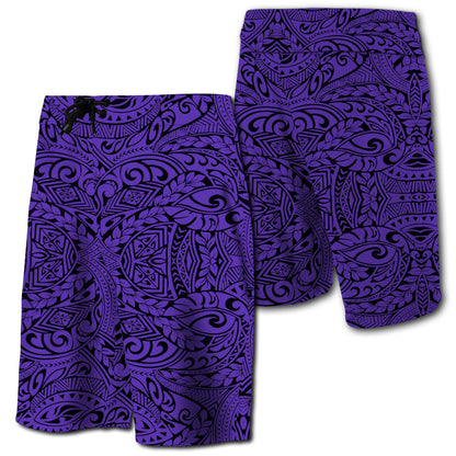 Hawaii Polynesian Culture Board Shorts Purple
